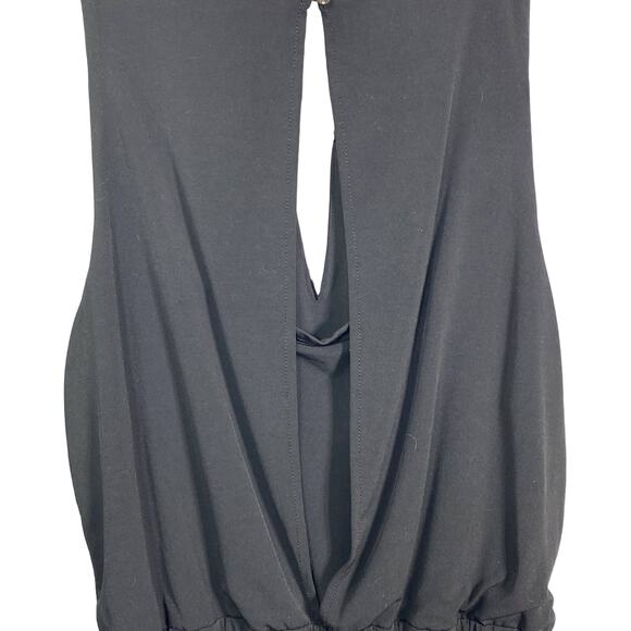 White House Black Market High-Neck Draped Mini Dress S Wedding Goth Egirl - Picture 10 of 13